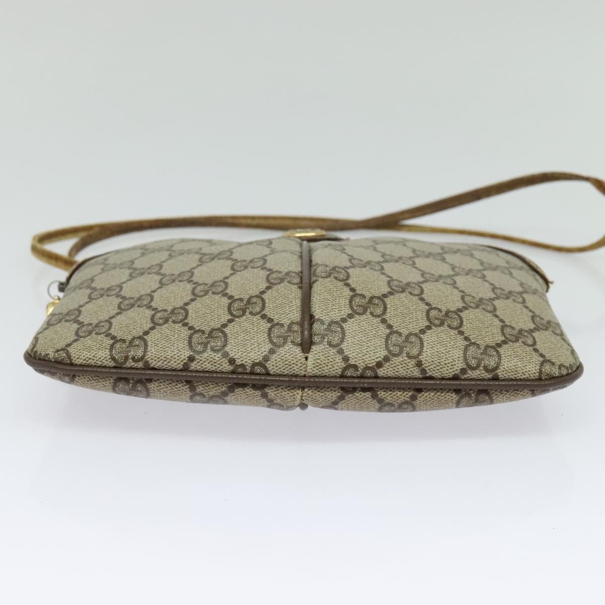 GUCCI GG Supreme Web Sherry Line Shoulder Bag PVC Beige 904 02 047 Auth 115823