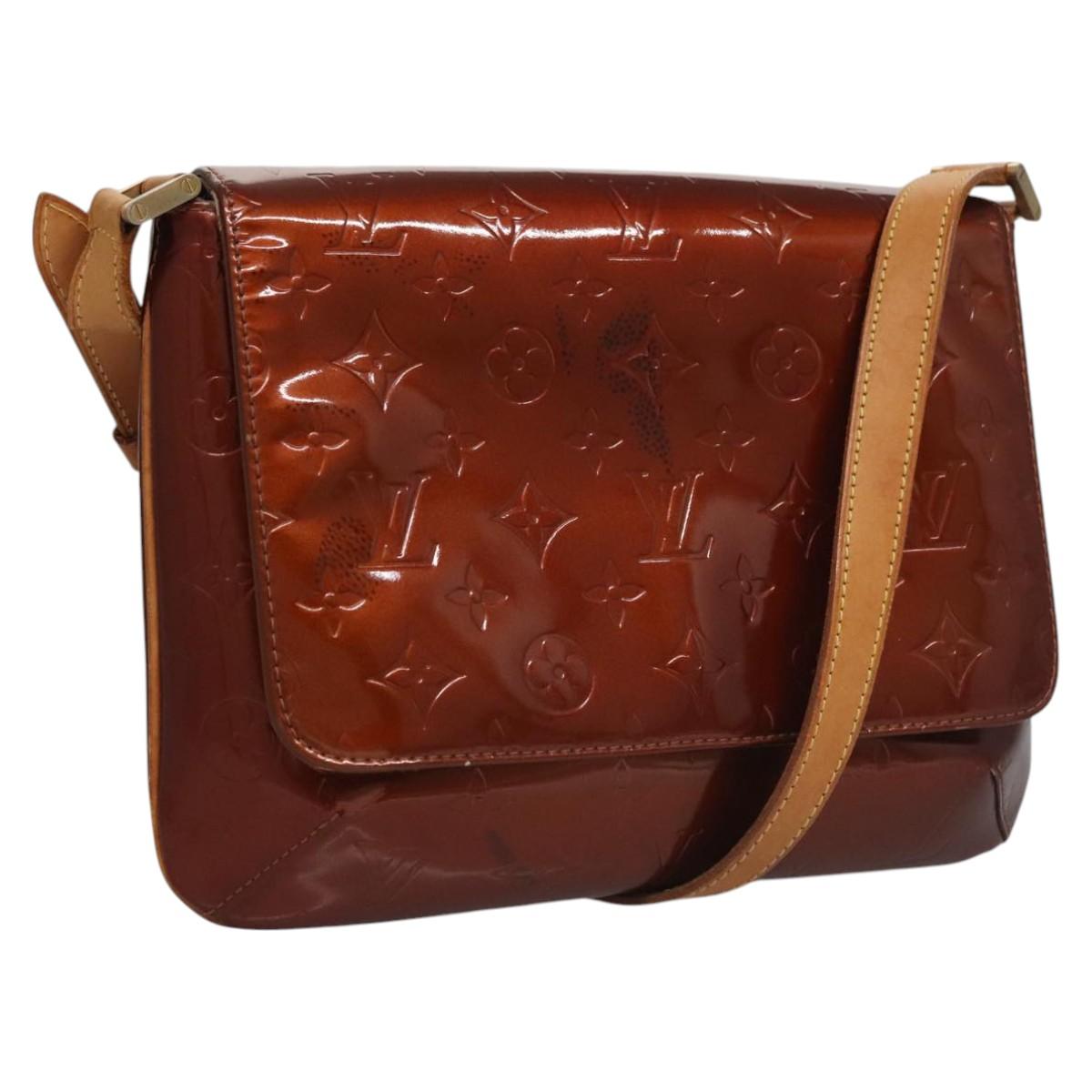 LOUIS VUITTON Monogram Vernis Thompson Street Bag Bronze M91124 LV Auth 115834