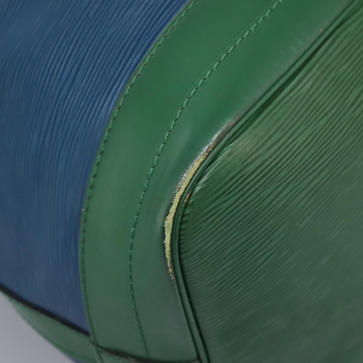 LOUIS VUITTON Epi Noe Shoulder Bag Bicolor Green Blue M44044 LV Auth 115857