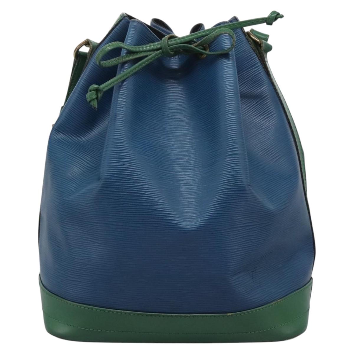 LOUIS VUITTON Epi Noe Shoulder Bag Bicolor Green Blue M44044 LV Auth 115857