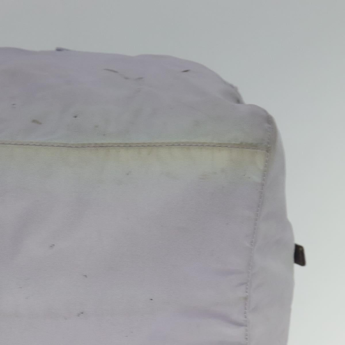 PRADA Boston Bag Nylon Purple Silver Auth 115876