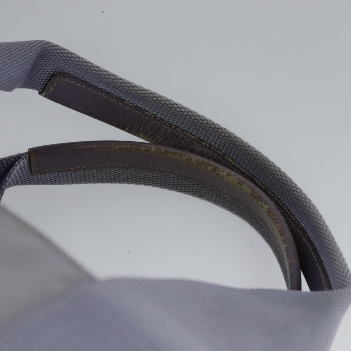 PRADA Boston Bag Nylon Purple Silver Auth 115876