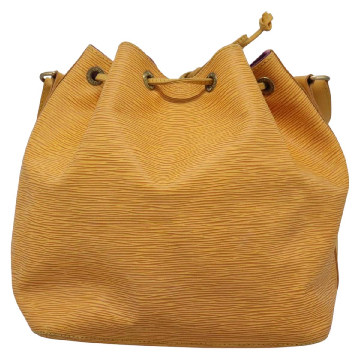 LOUIS VUITTON Epi Petit Noe Shoulder Bag Yellow M44109 LV Auth 115896