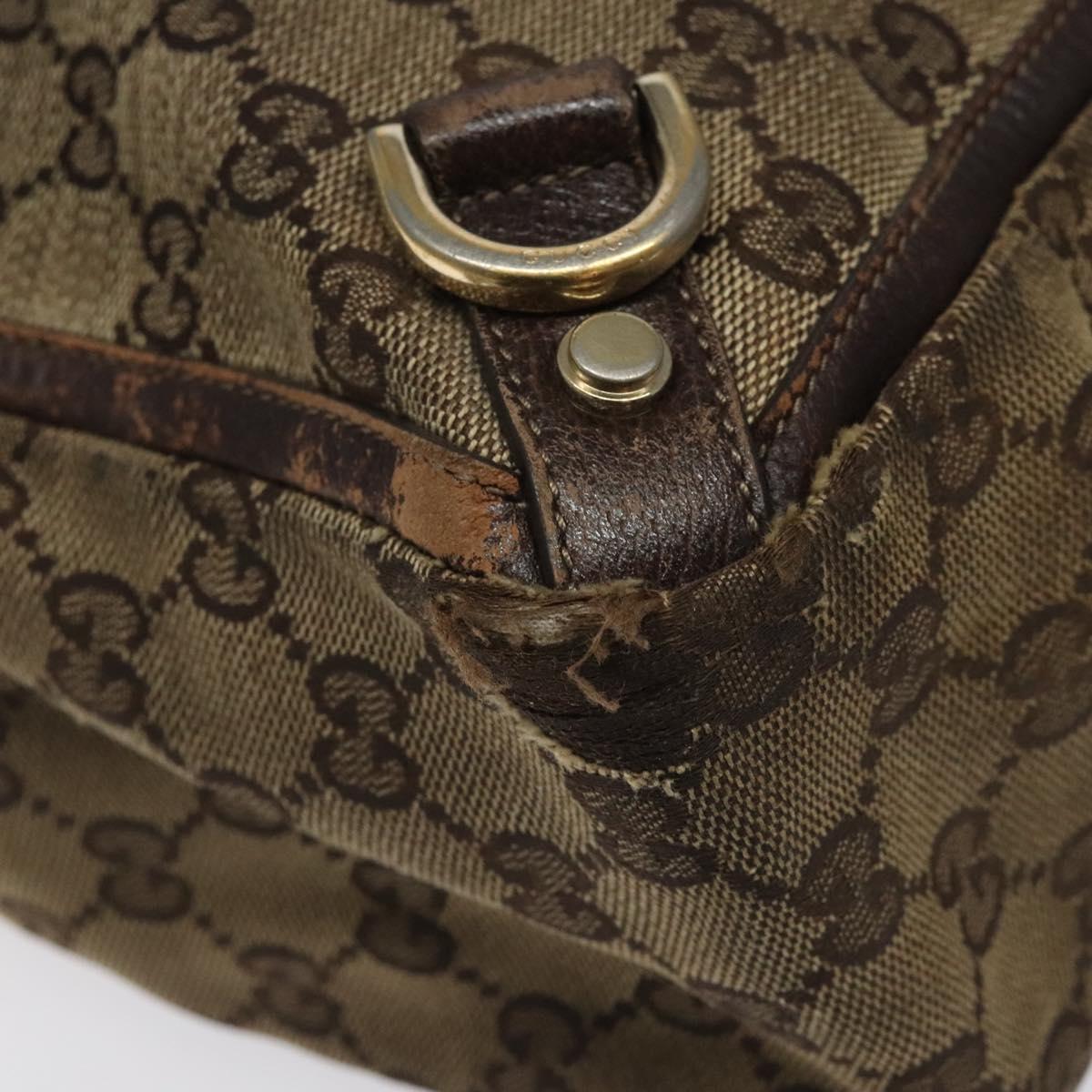 GUCCI GG Canvas Tote Bag Beige 141472 Auth 115948