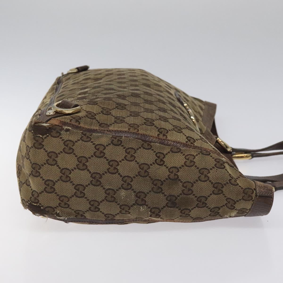 GUCCI GG Canvas Tote Bag Beige 141472 Auth 115948
