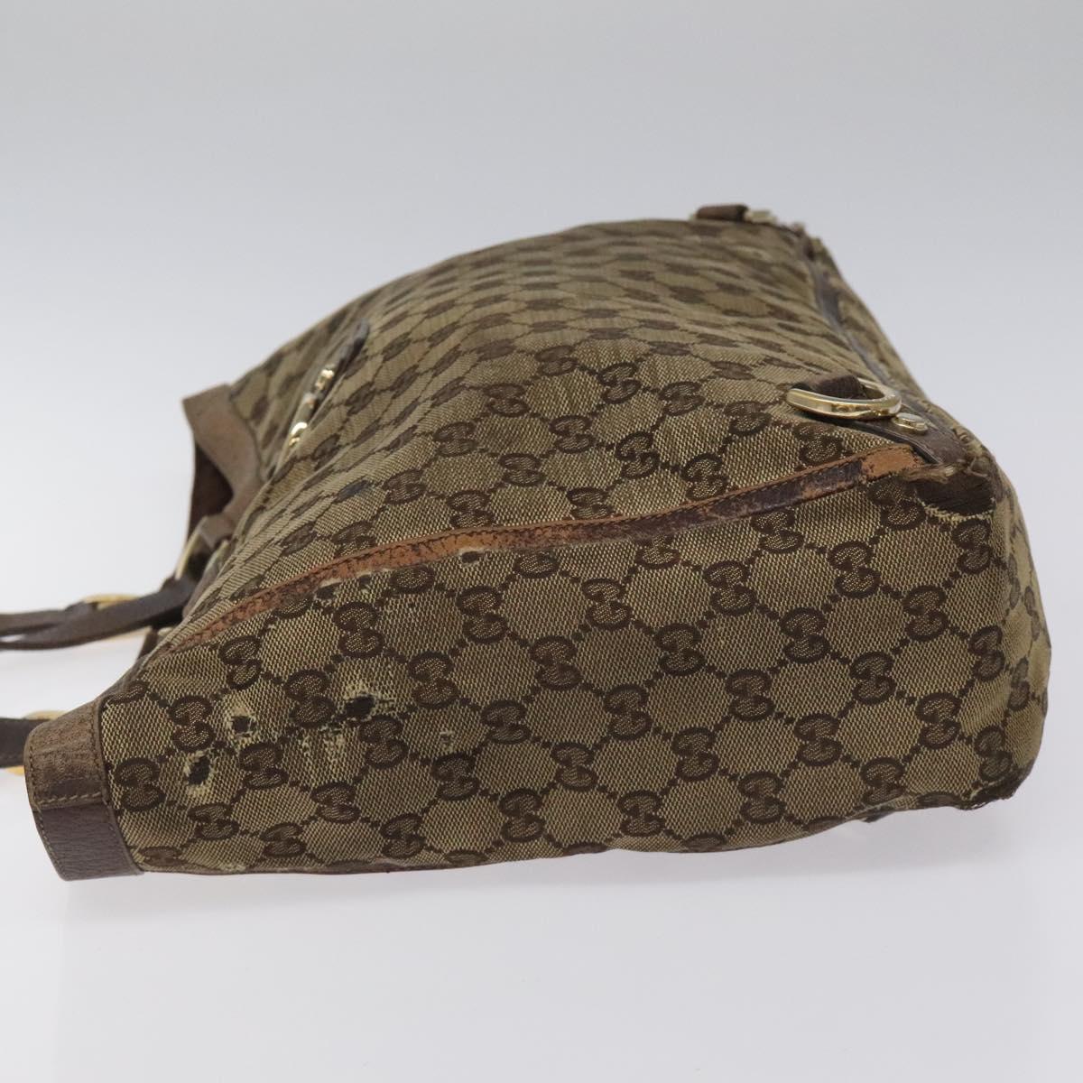 GUCCI GG Canvas Tote Bag Beige 141472 Auth 115948