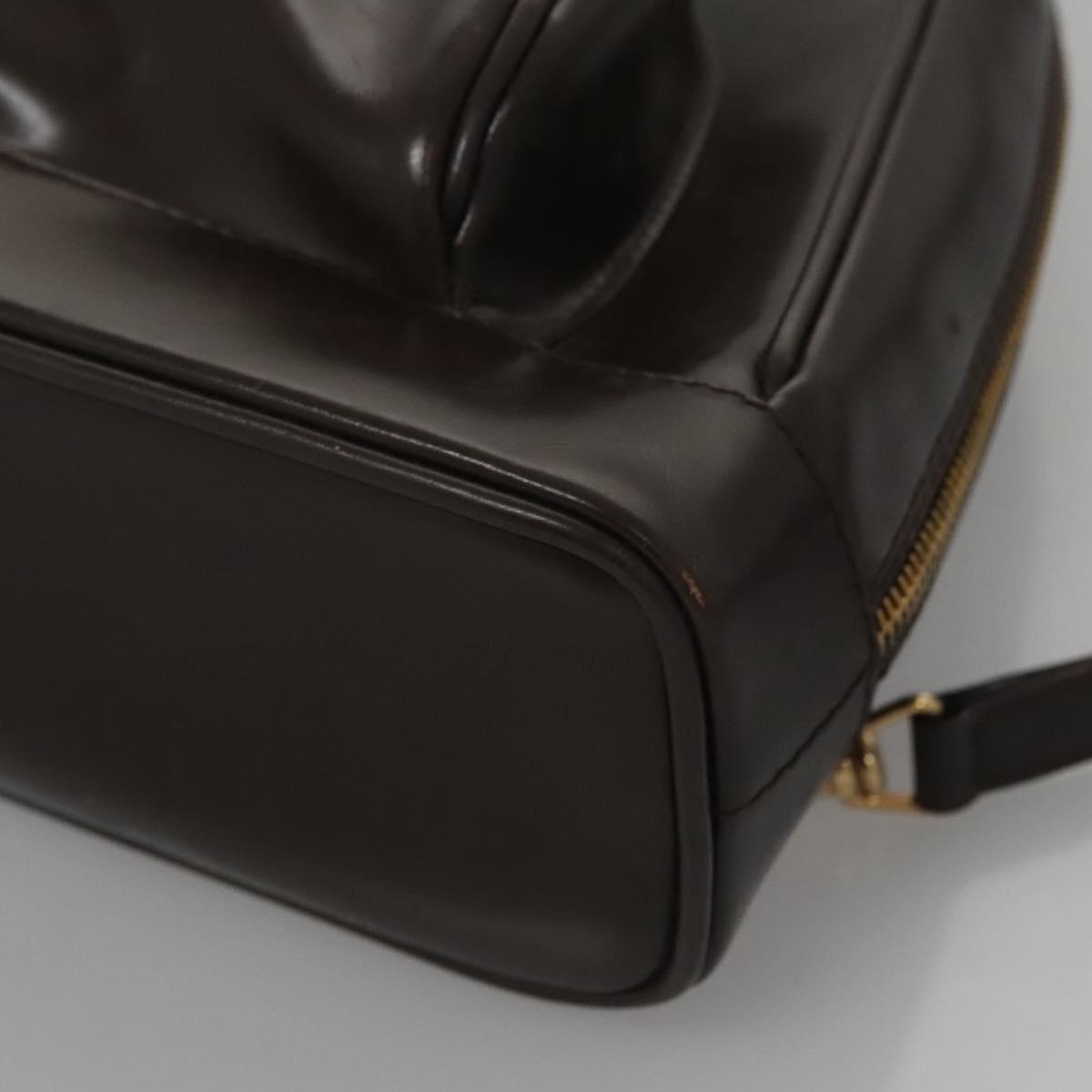 GUCCI Bamboo Body Bag Patent leather Brown 003 2113 0127 Auth 115951