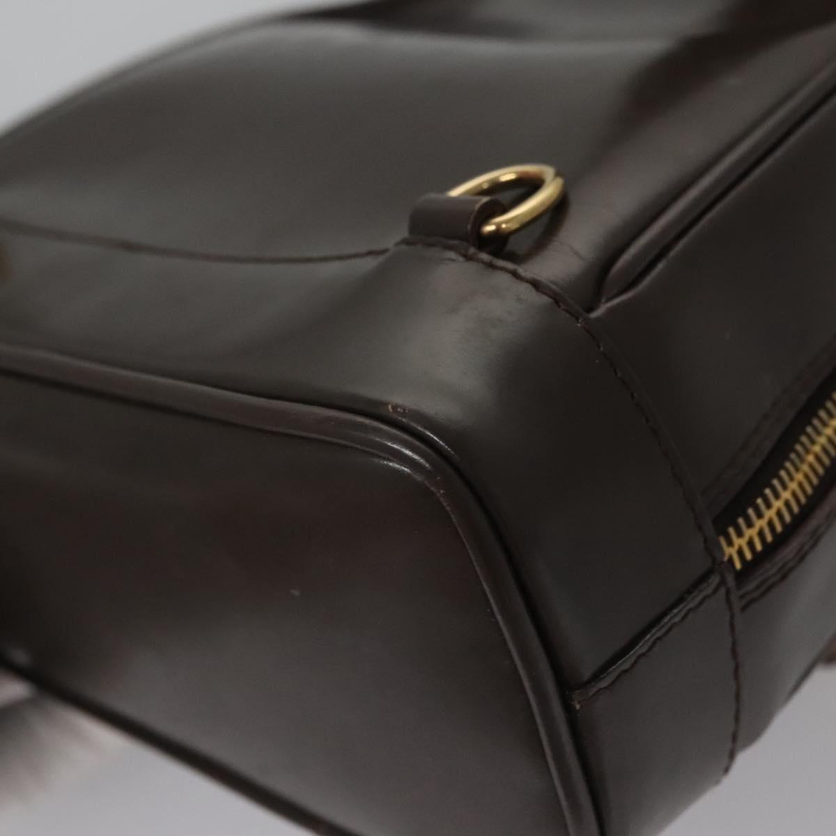 GUCCI Bamboo Body Bag Patent leather Brown 003 2113 0127 Auth 115951