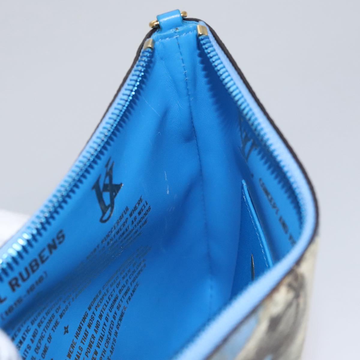 LOUIS VUITTON Celty Pochette Plat Pouch Koons Rubens M64617 LV Auth 115961SAM