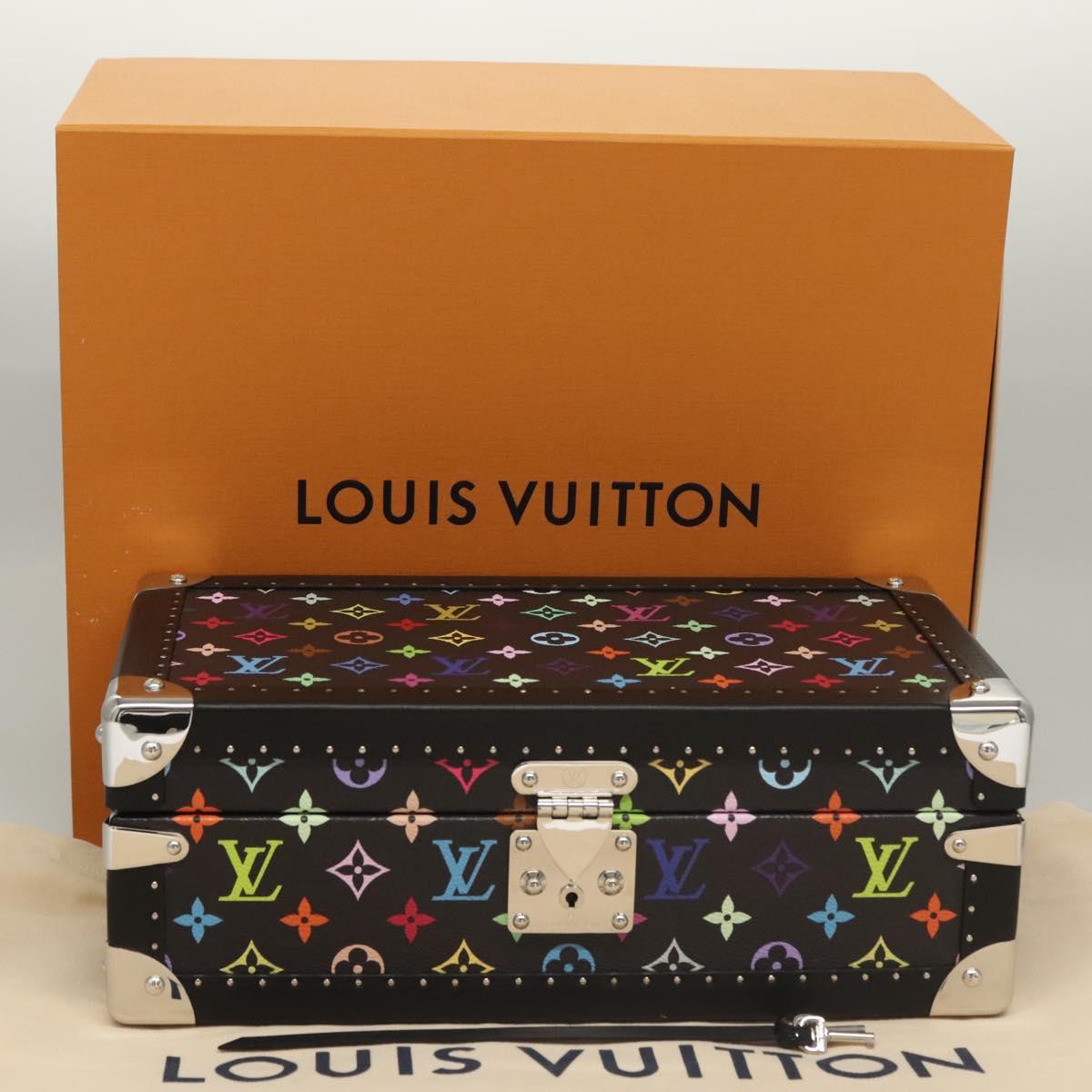 LOUIS VUITTON Multicolor Coffret 8 Montor Jewelry Box Black M13128 Auth 115973SM