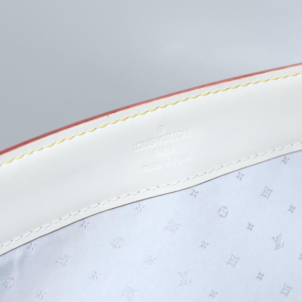 LOUIS VUITTON Suhari Extravagan Hand Bag Leather White M91803 LV Auth 115974S