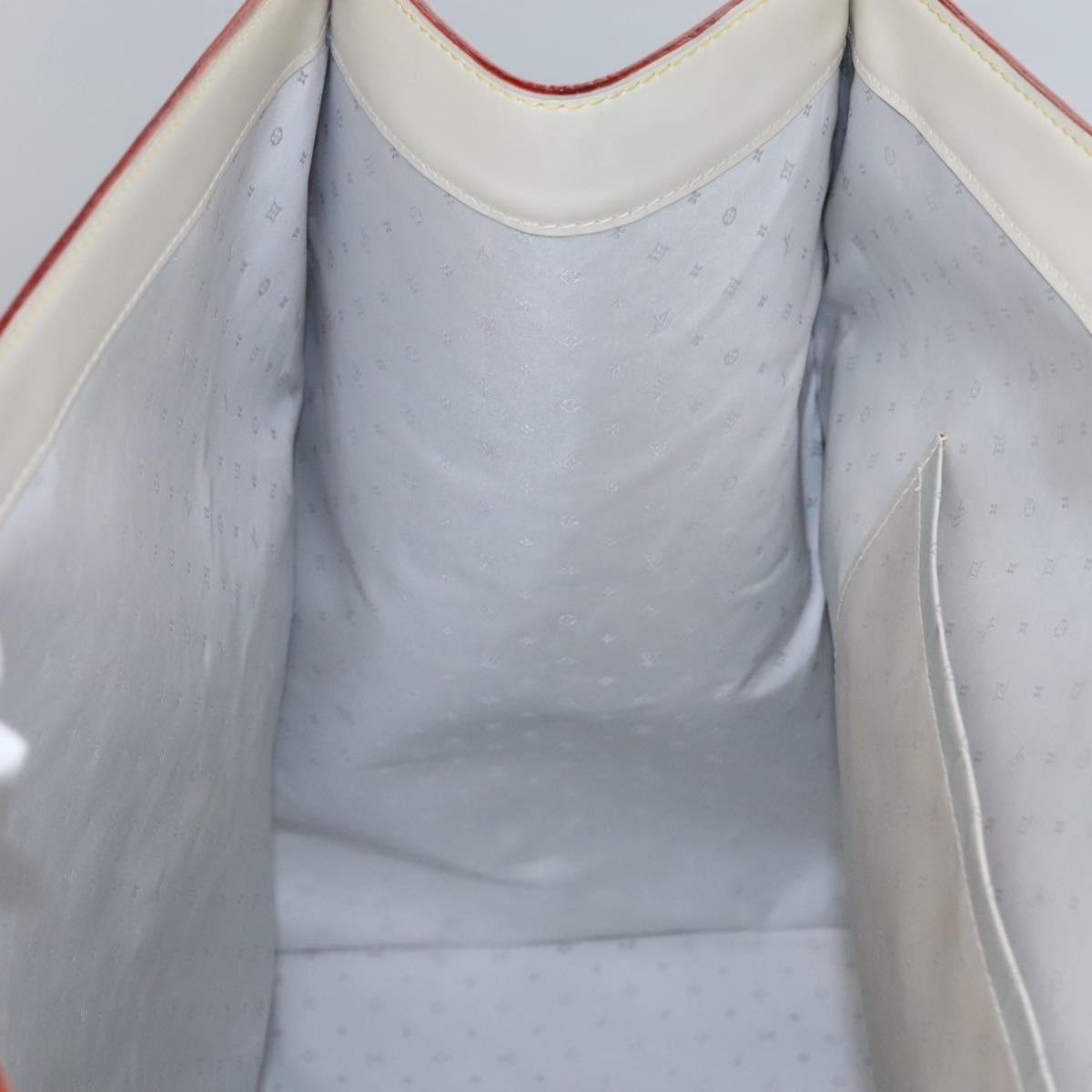 LOUIS VUITTON Suhari Extravagan Hand Bag Leather White M91803 LV Auth 115974S