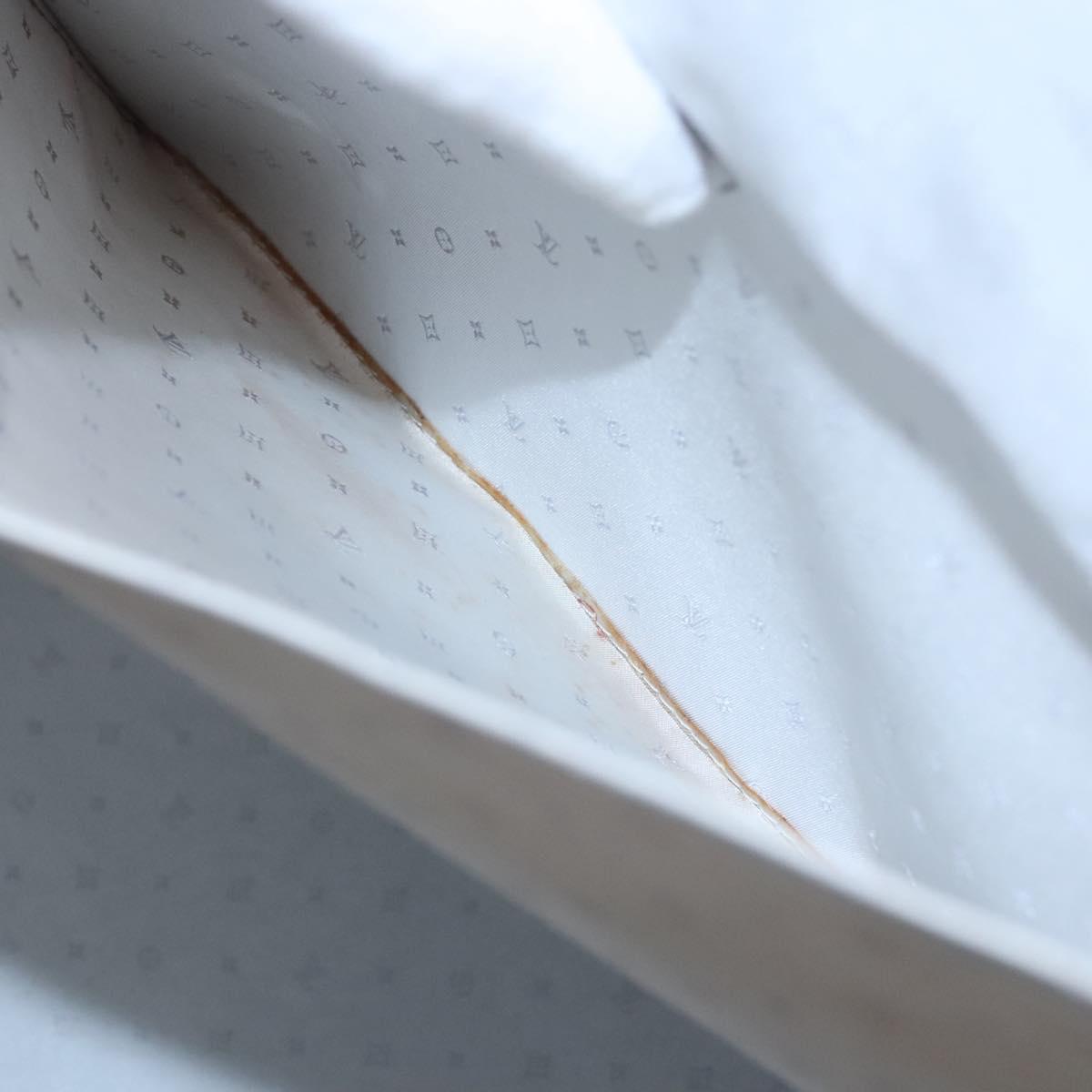 LOUIS VUITTON Suhari Extravagan Hand Bag Leather White M91803 LV Auth 115974S