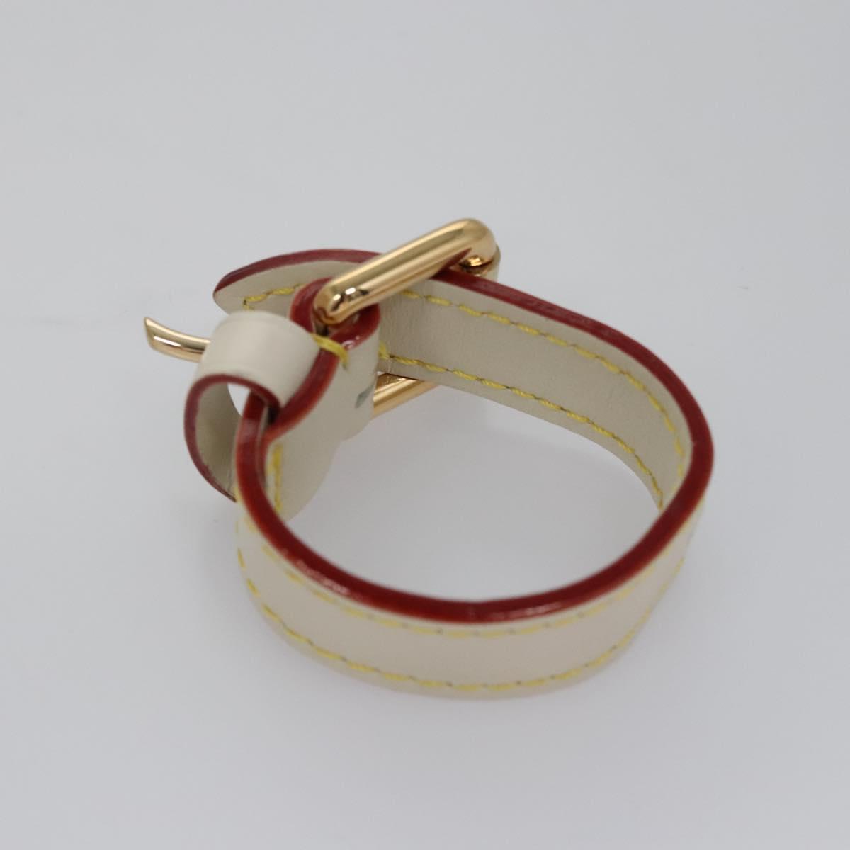 LOUIS VUITTON Suhari Extravagan Hand Bag Leather White M91803 LV Auth 115974S