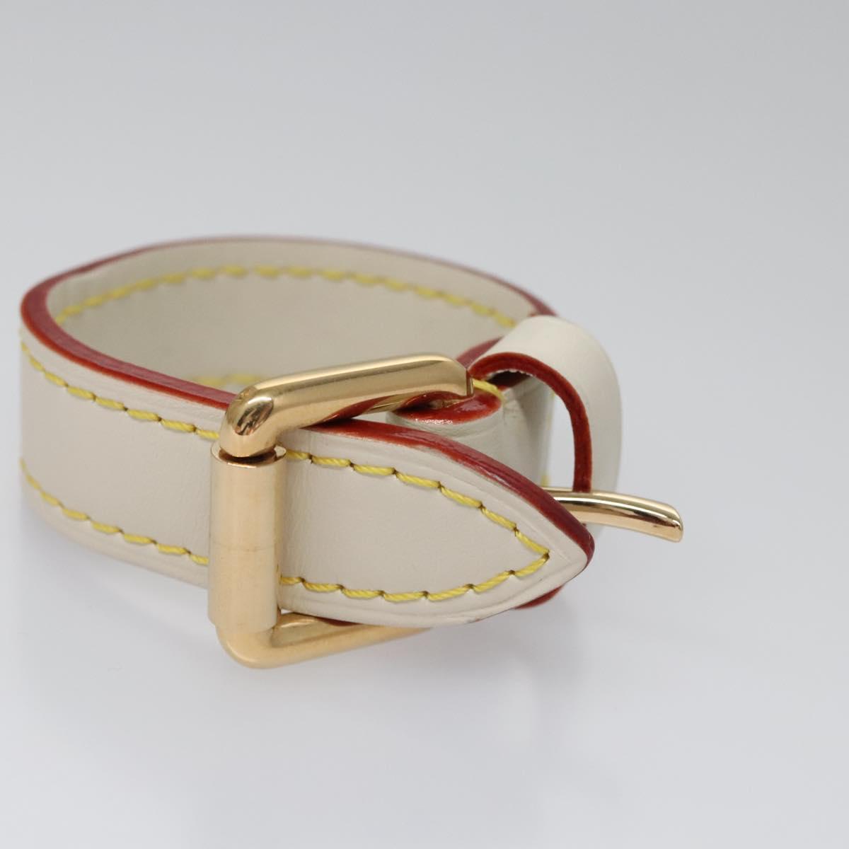 LOUIS VUITTON Suhari Extravagan Hand Bag Leather White M91803 LV Auth 115974S