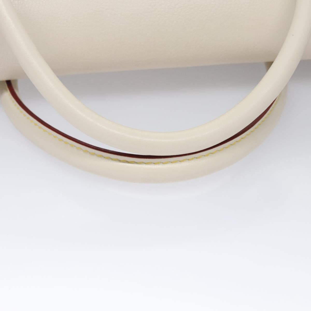 LOUIS VUITTON Suhari Extravagan Hand Bag Leather White M91803 LV Auth 115974S