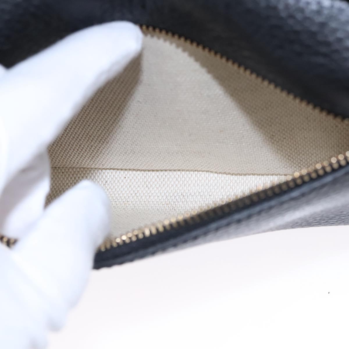 GUCCI Chain Interlocking Backpack Leather Gold Black 536192 Auth 115987AV