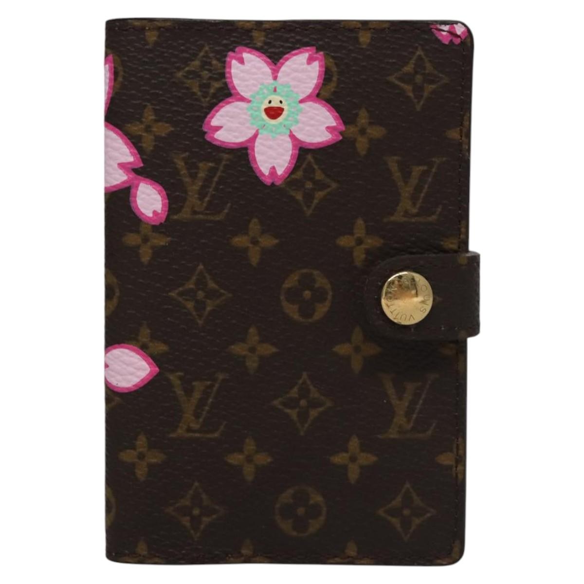LOUIS VUITTON Cherry Blossom Agenda Mini Day Planner Cover M92021 Auth 115988SV