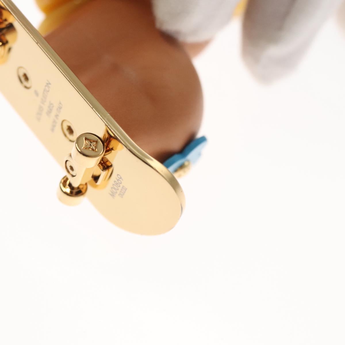 LOUIS VUITTON Petula Skate Charm metal Yellow M00869 LV Auth 115991S