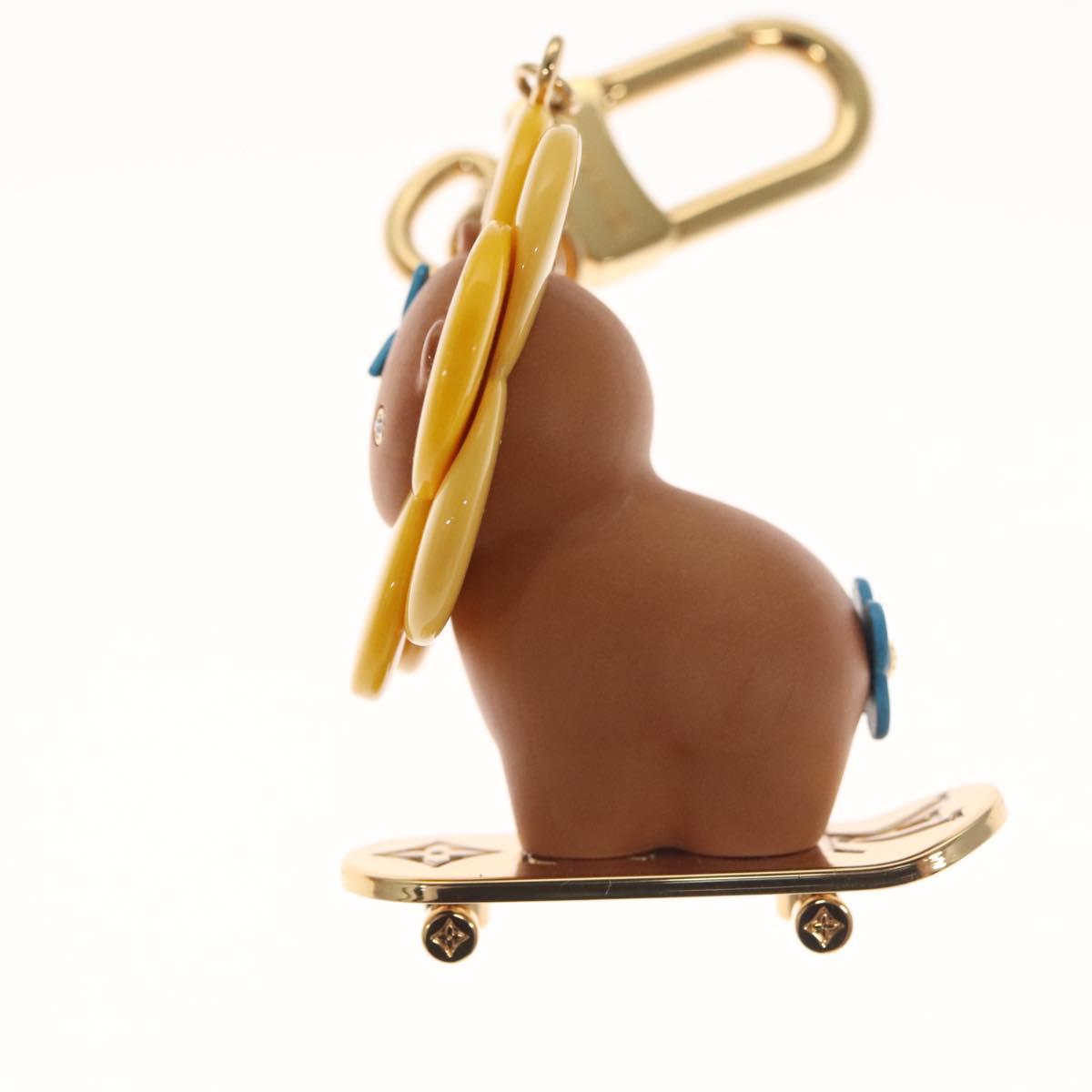 LOUIS VUITTON Petula Skate Charm metal Yellow M00869 LV Auth 115991S