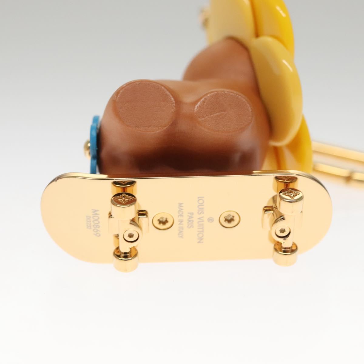 LOUIS VUITTON Petula Skate Charm metal Yellow M00869 LV Auth 115991S