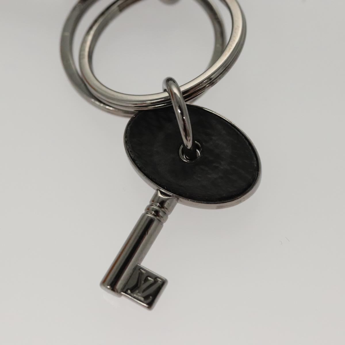 LOUIS VUITTON Monogram Eclipse Porte Cles LV Lock Charm M61951 LV Auth 116012