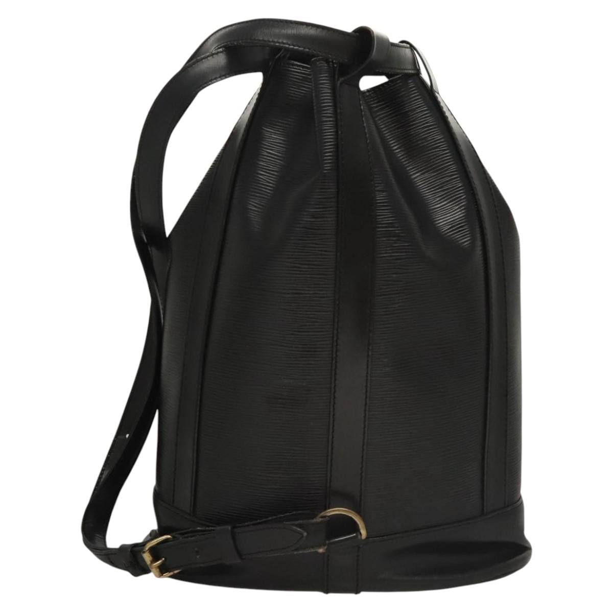 LOUIS VUITTON Epi Randonnee PM Shoulder Bag Black M52352 LV Auth 116020