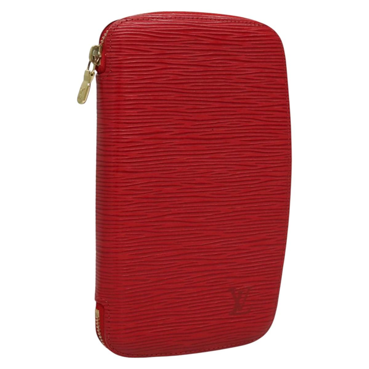 LOUIS VUITTON Epi Agenda Geod Wallet Red M63877 LV Auth 116029