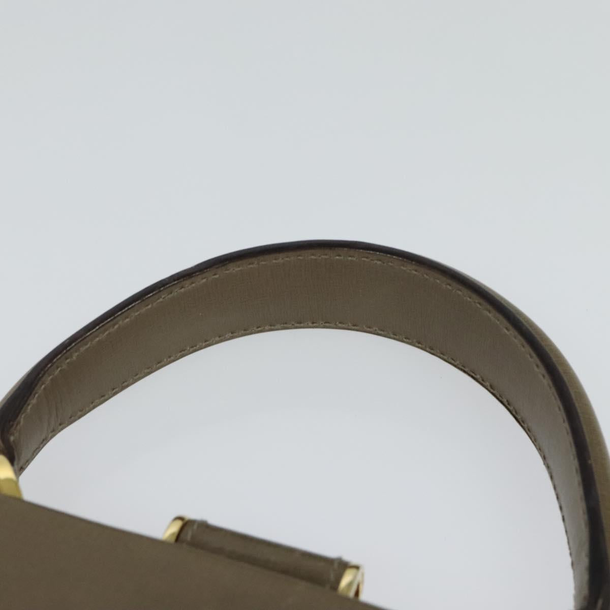 Salvatore Ferragamo Hand Bag Leather 2way Brown Gold Auth 116030