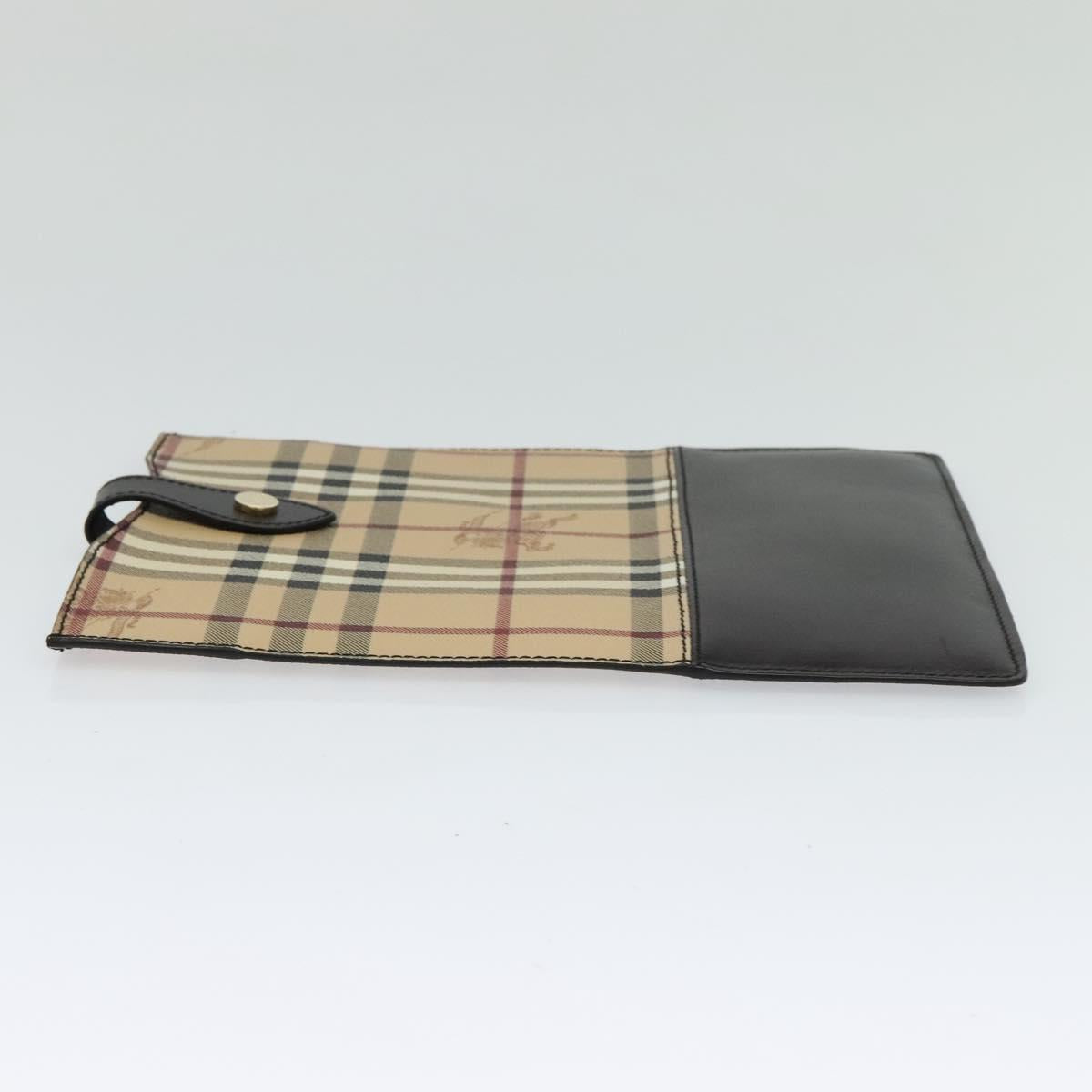 BURBERRY Nova Check iPad Case PVC Beige Gold Auth 116045