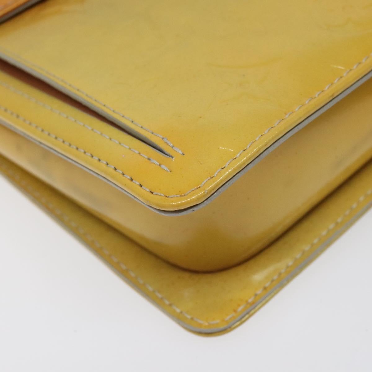 LOUIS VUITTON Monogram Vernis Motto Accessory Pouch Gris M91030 LV Auth 116046
