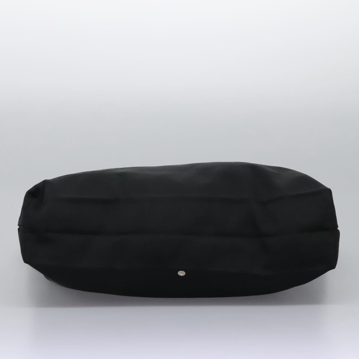 Salvatore Ferragamo Gancini Hand Bag Nylon Black Auth 116072