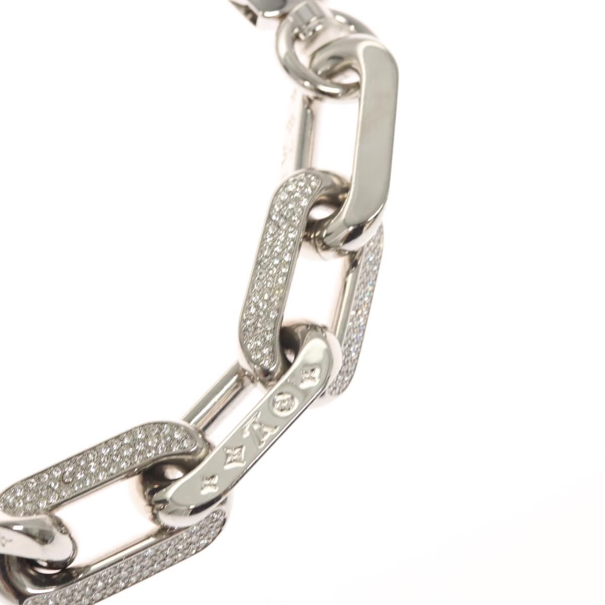 LOUIS VUITTON Collier LV Edge GM Necklace metal Silver tone MP3000 Auth 116084SAM