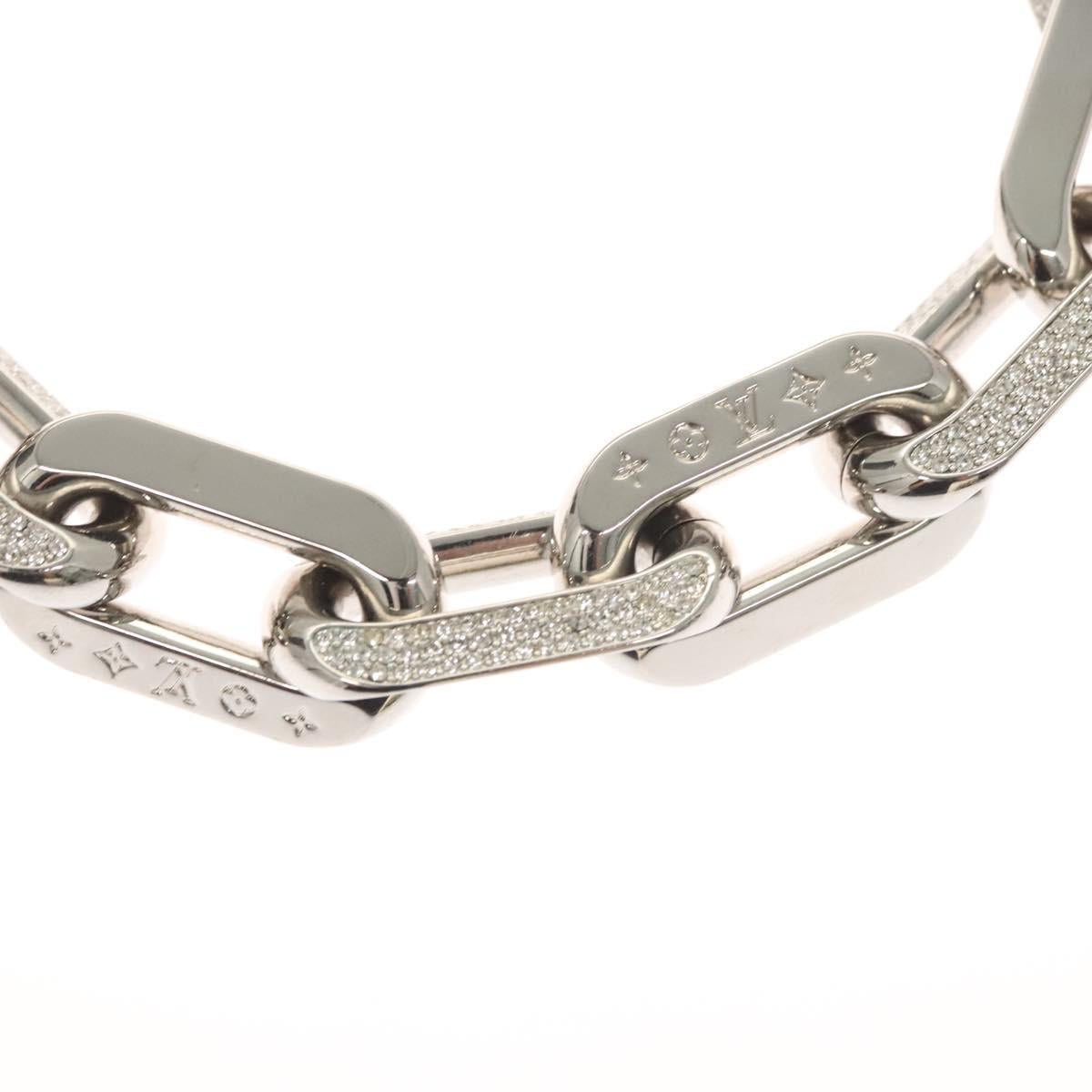 LOUIS VUITTON Collier LV Edge GM Necklace metal Silver tone MP3000 Auth 116084SAM