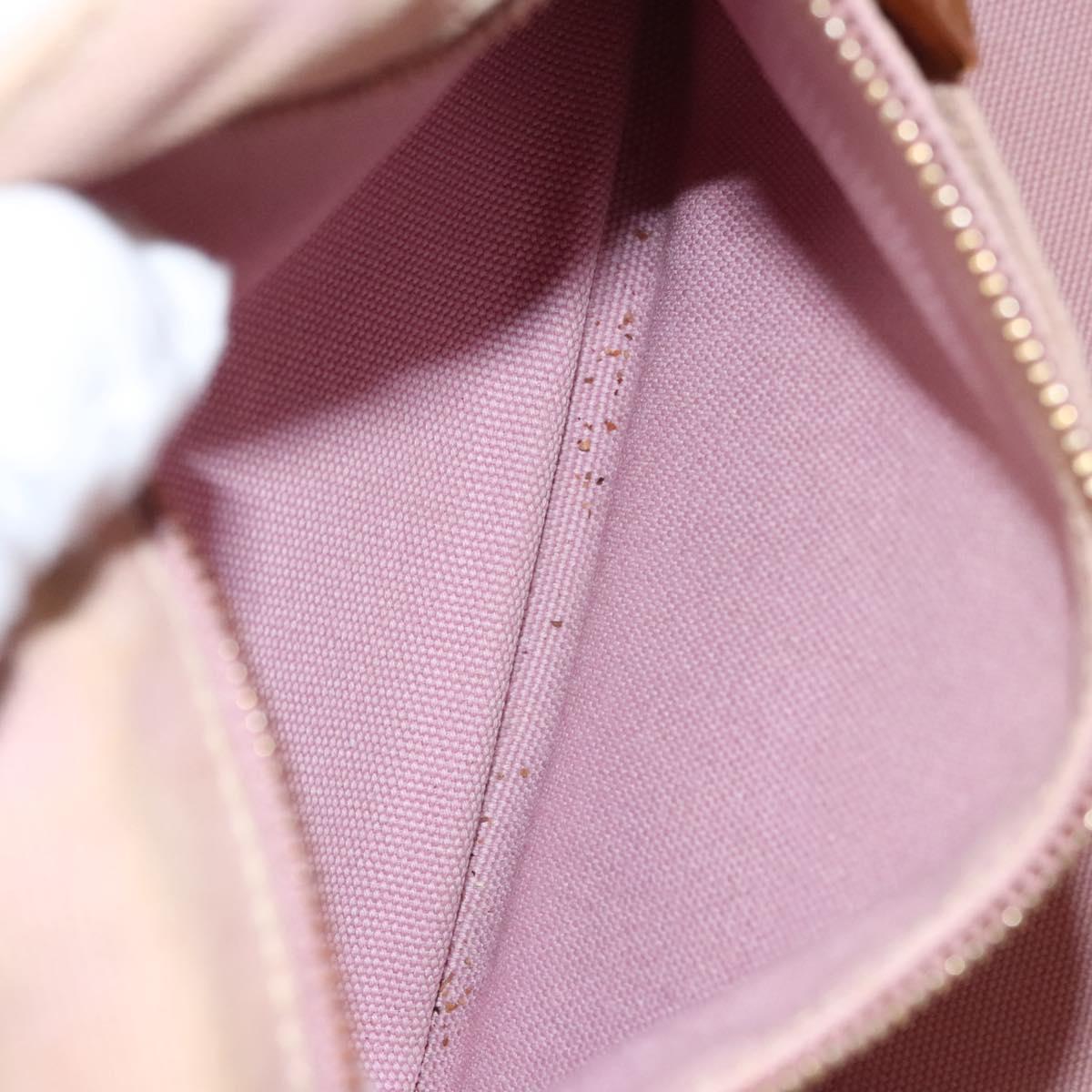PRADA Canapa PM Hand Bag Canvas 2way Pink Gold Auth 116103
