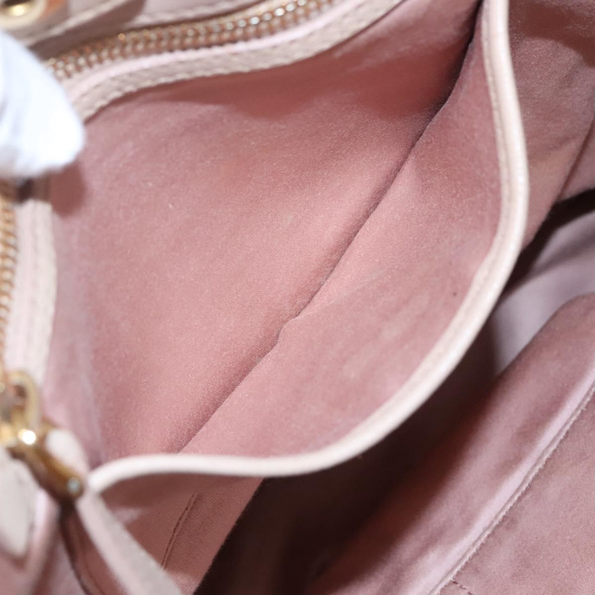 Miu Miu Matelasse Hand Bag Leather 2way Beige Gold Auth 116116