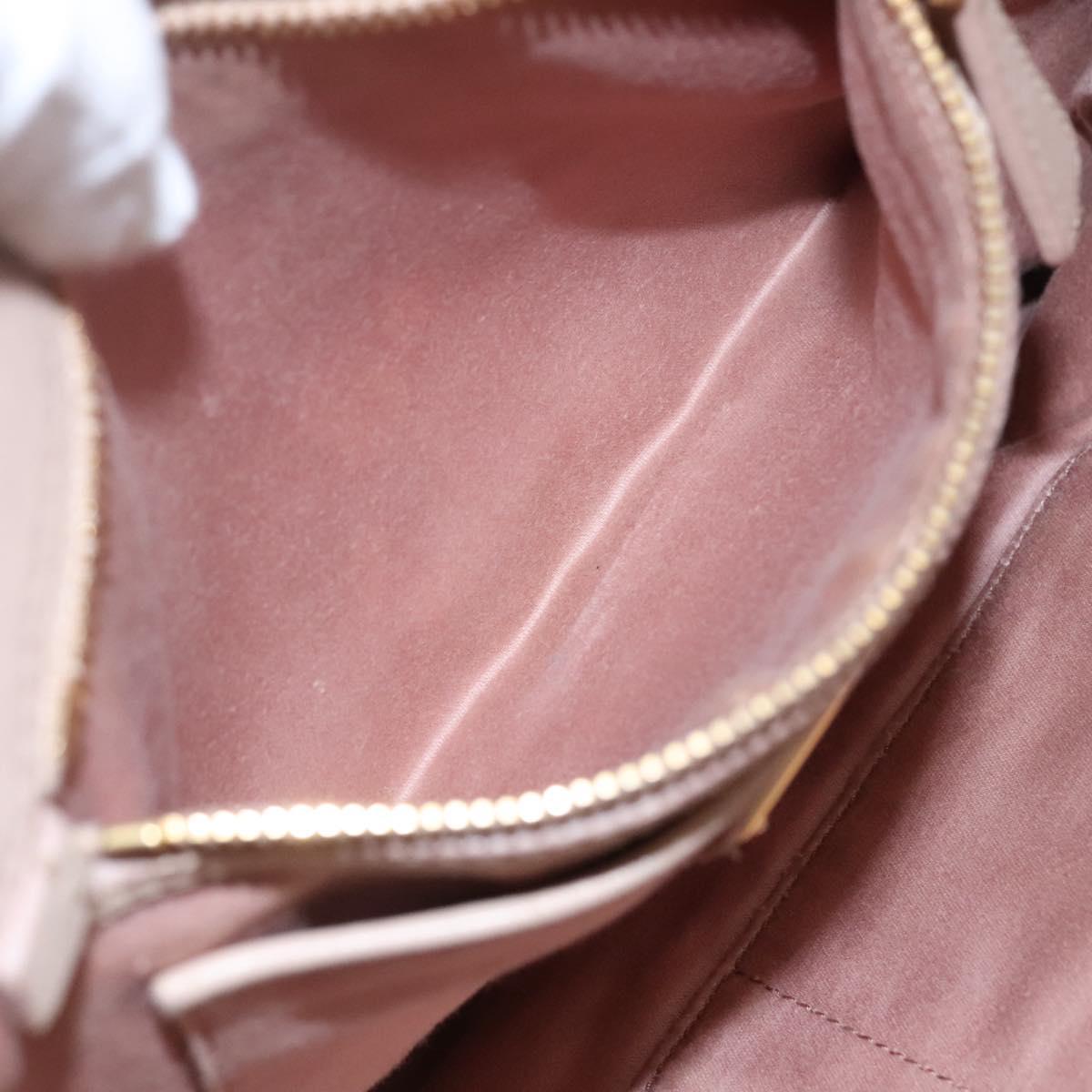 Miu Miu Matelasse Hand Bag Leather 2way Beige Gold Auth 116116