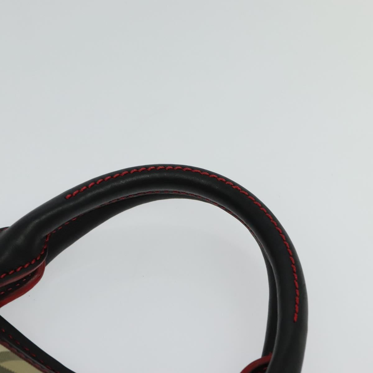 BURBERRY Nova Check Hand Bag Canvas 2way Beige Auth 116123V