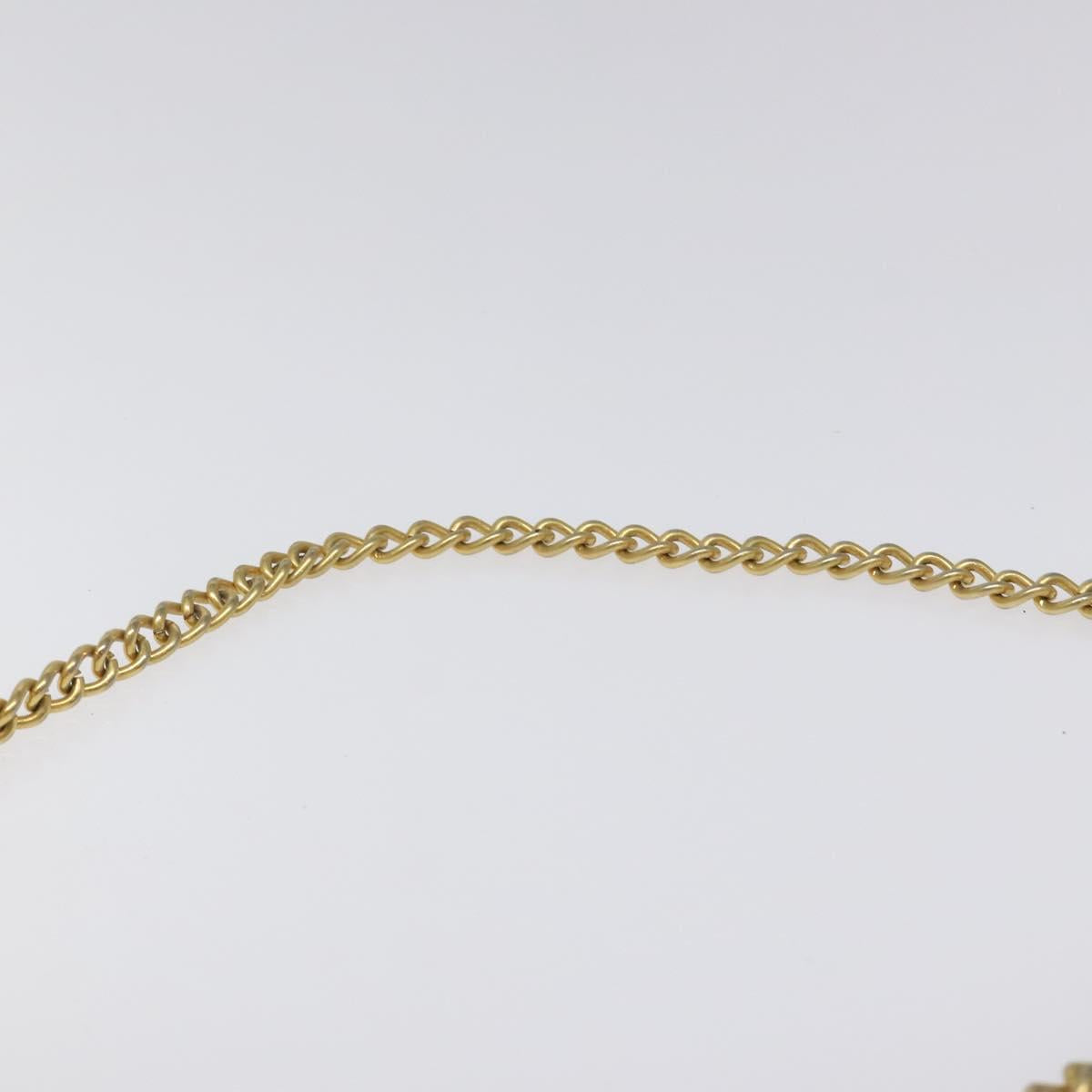 Salvatore Ferragamo Gancini Chain Shoulder Bag Leather Black Gold Auth 116128