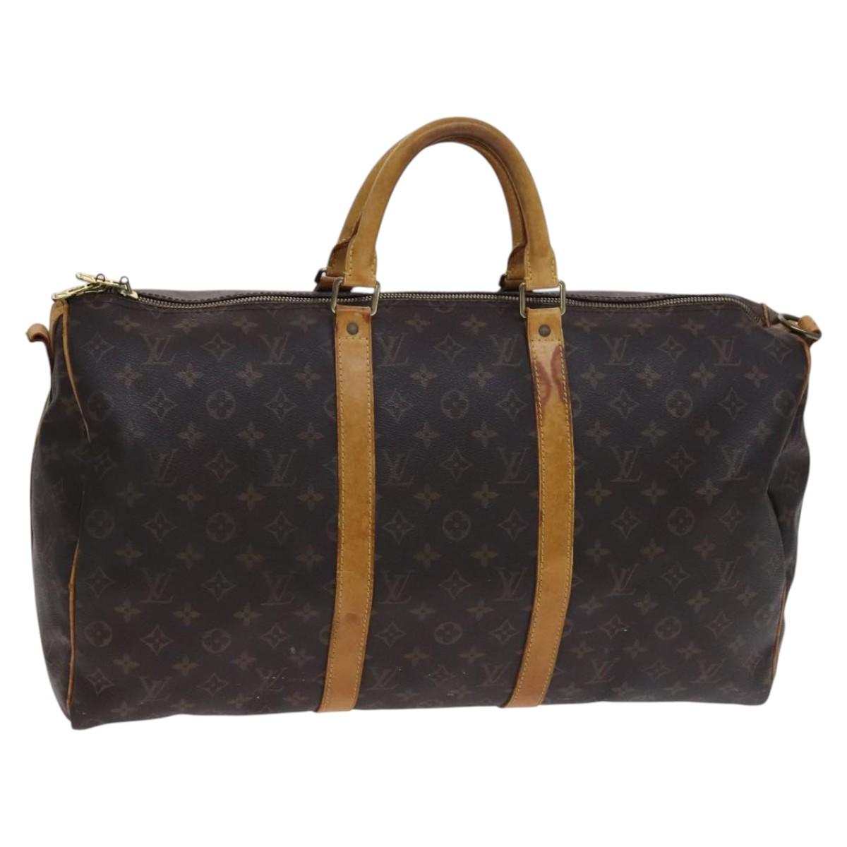 LOUIS VUITTON Monogram Keepall Bandouliere 50 Boston Bag M41416 LV Auth 116149