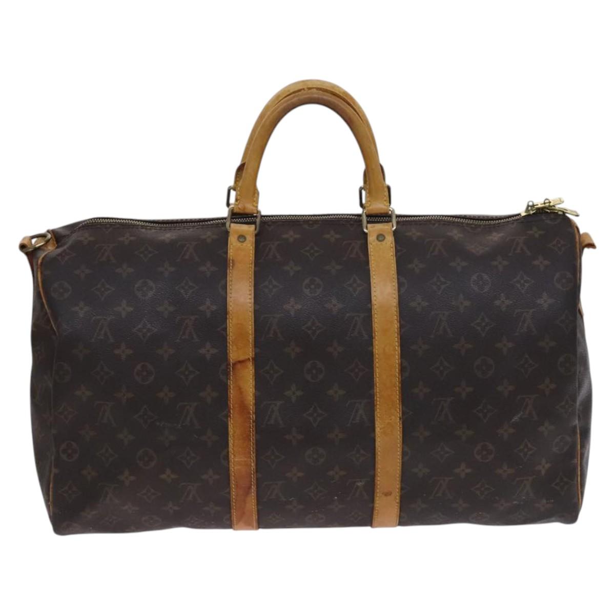 LOUIS VUITTON Monogram Keepall Bandouliere 50 Boston Bag M41416 LV Auth 116149