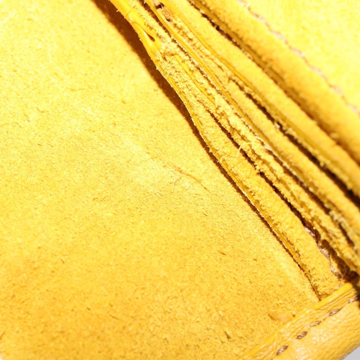 Miu Miu Shoulder Bag Suede Leather Yellow Auth 116150