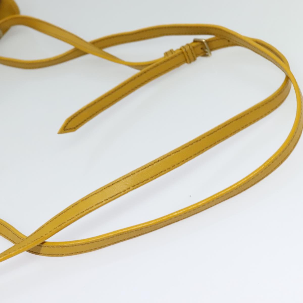 Miu Miu Shoulder Bag Suede Leather Yellow Auth 116150