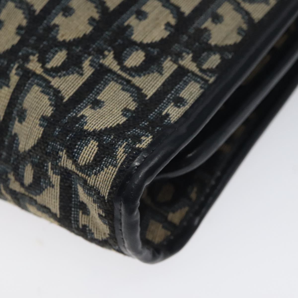 Christian Dior Trotter Canvas Shoulder Bag Navy Auth 116165