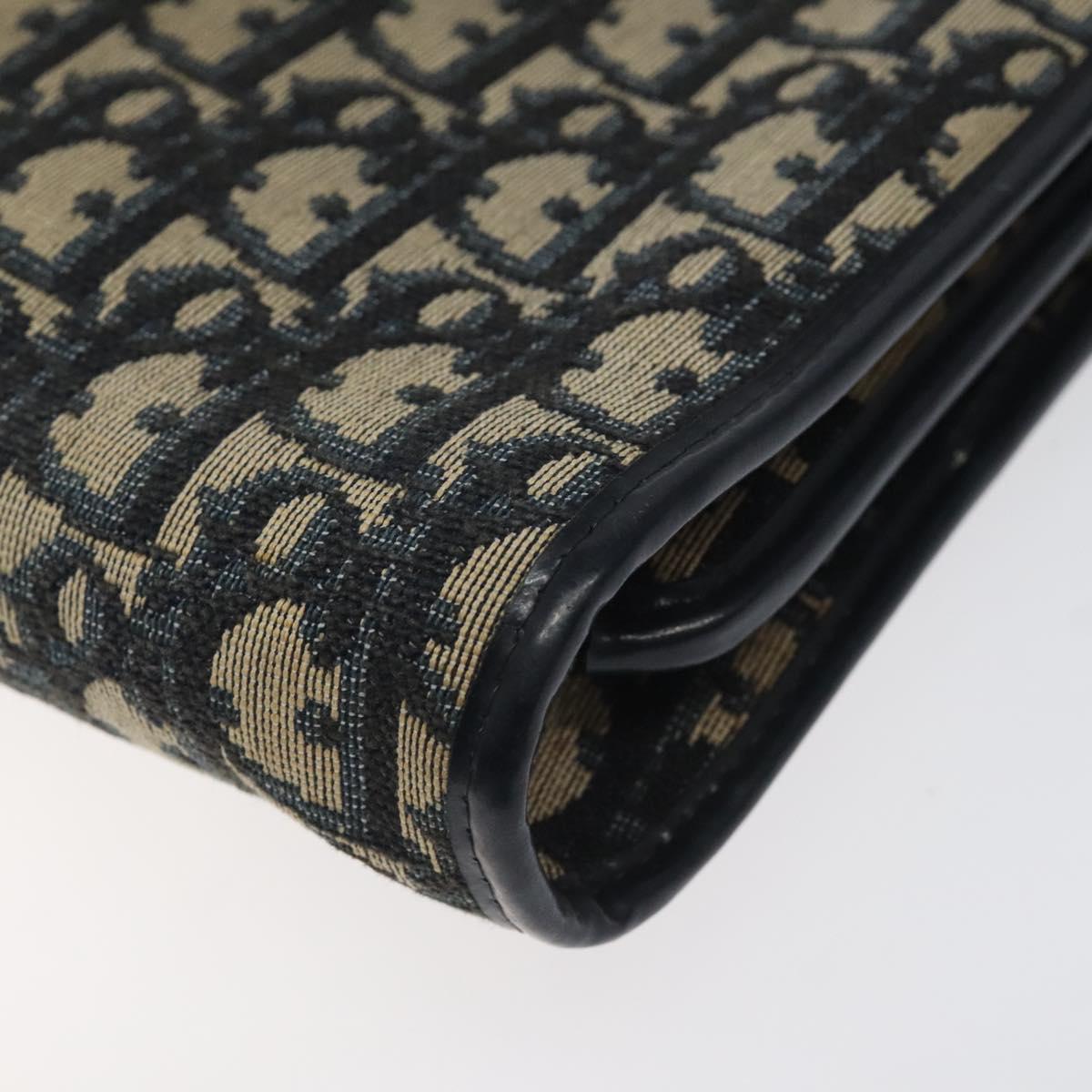 Christian Dior Trotter Canvas Shoulder Bag Navy Auth 116165