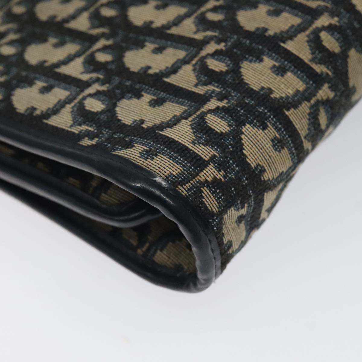 Christian Dior Trotter Canvas Shoulder Bag Navy Auth 116165