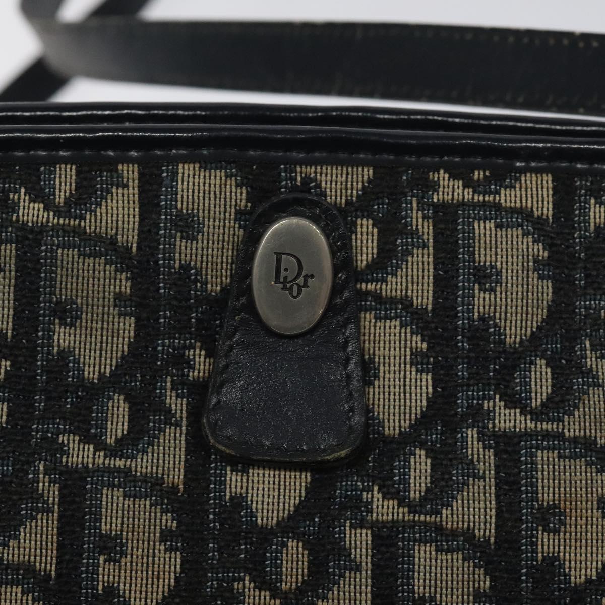 Christian Dior Trotter Canvas Shoulder Bag Navy Auth 116165