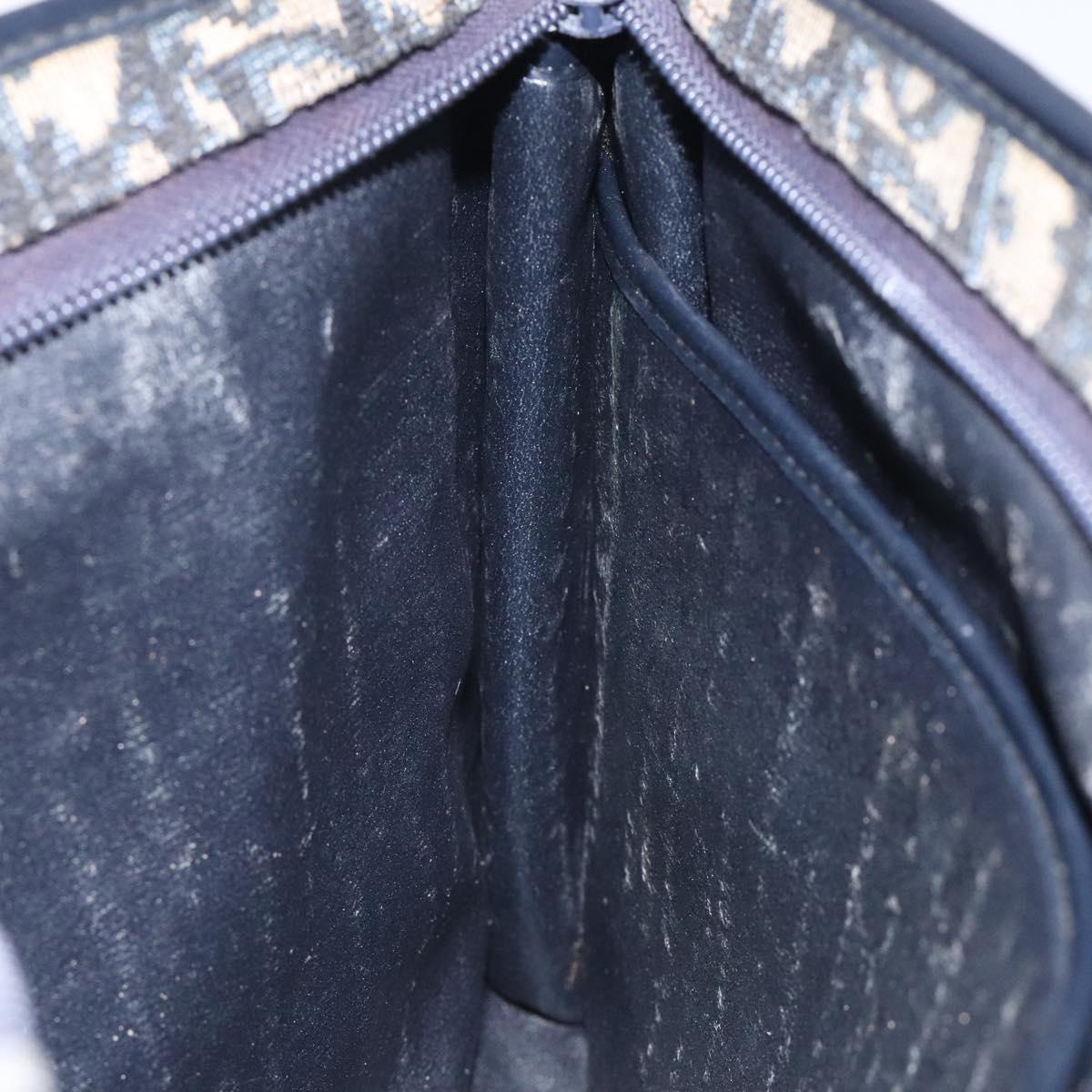 Christian Dior Trotter Canvas Shoulder Bag Navy Auth 116165