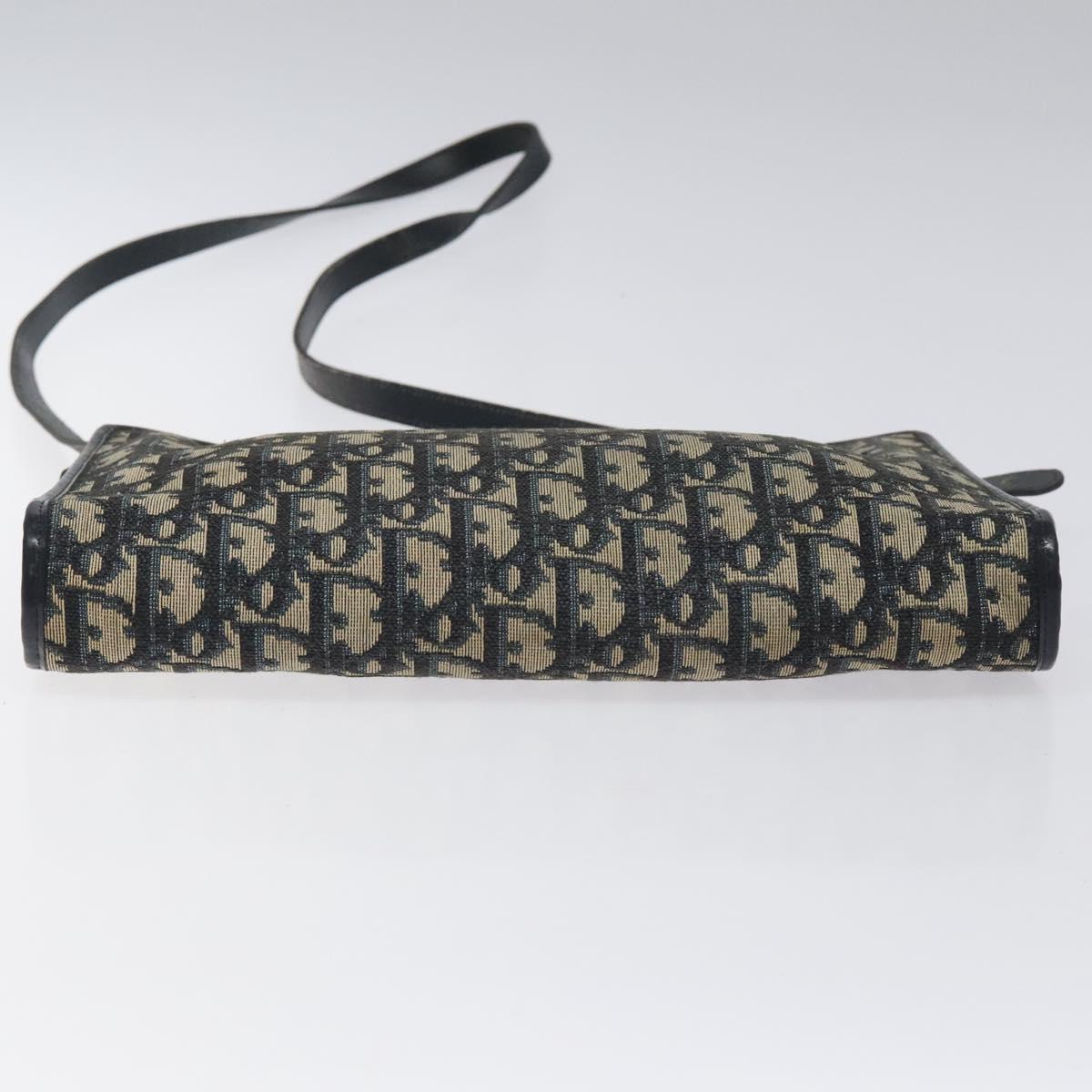 Christian Dior Trotter Canvas Shoulder Bag Navy Auth 116165