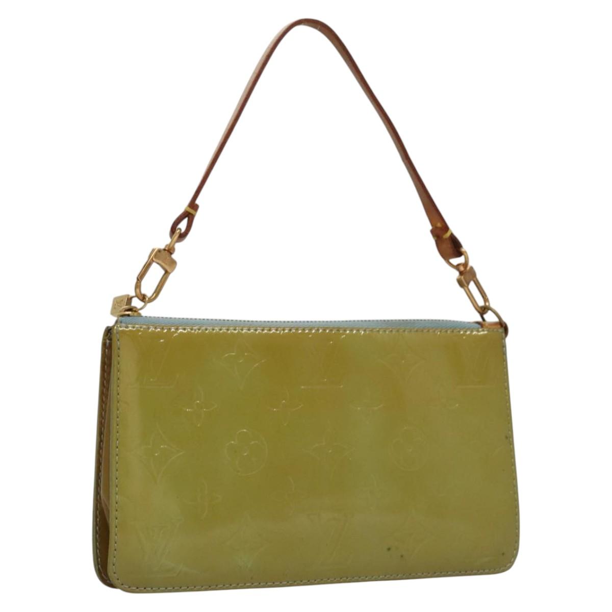 LOUIS VUITTON Monogram Vernis Lexington Pouch Baby Blue M91011 LV Auth 116166